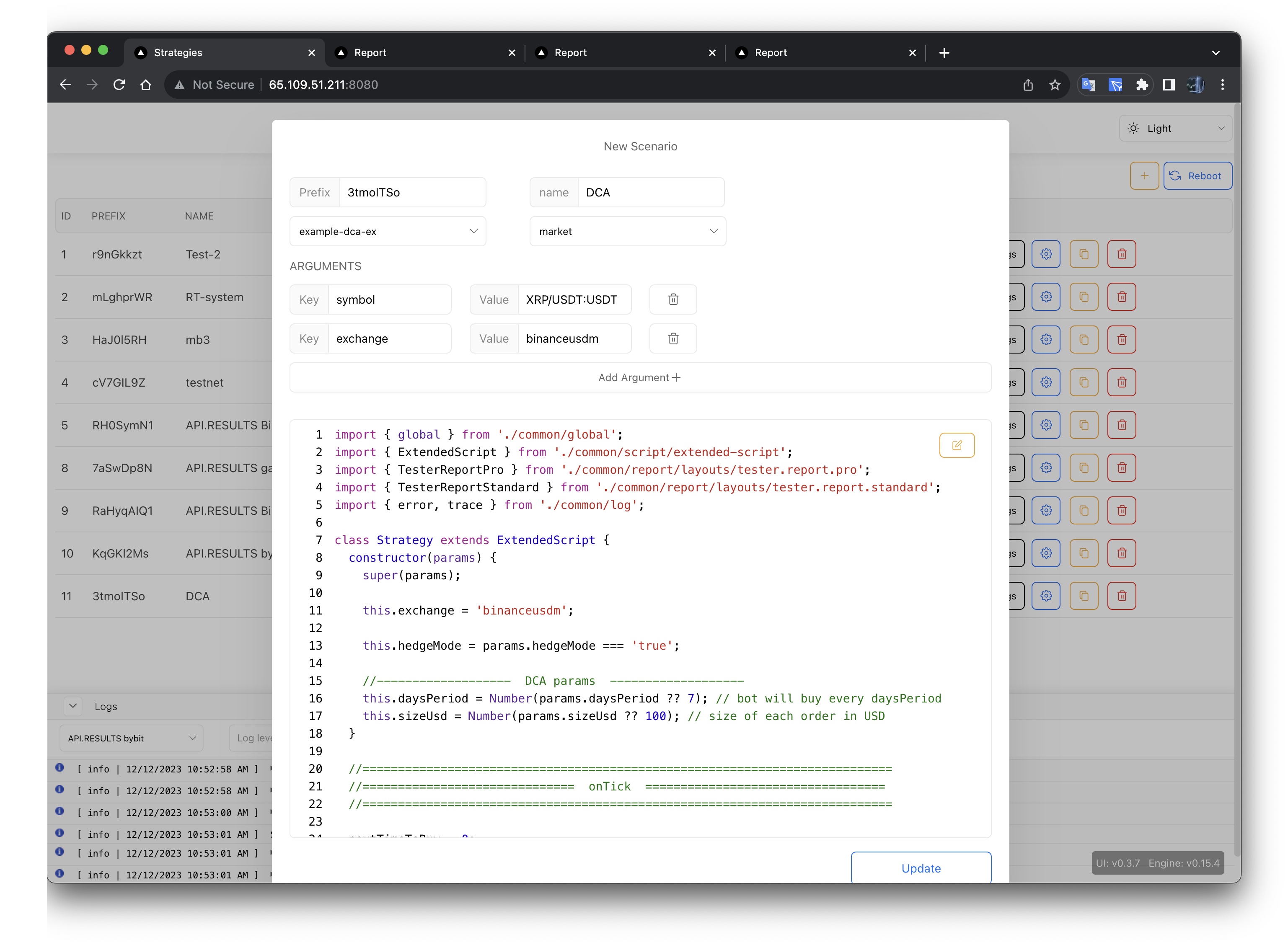 Create Runtime Screenshot